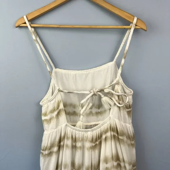 Aerie Beach Tie Dye Cotton Maxi Sundress Size L Boho Beachy Summer - Picture 7 of 12
